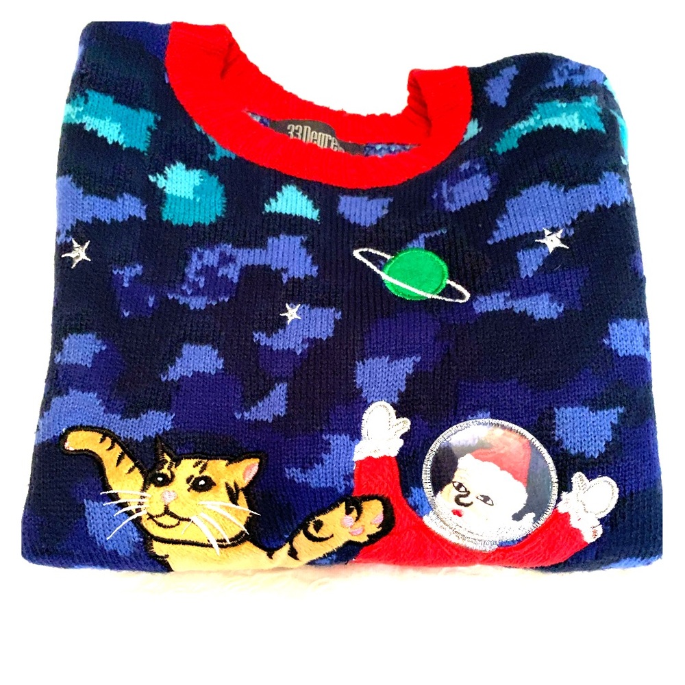 Santa Cat “Outta This World” Camo Christmas Medium